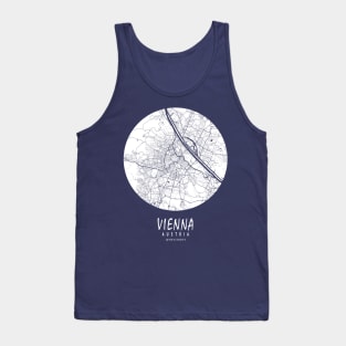 Vienna, Austria City Map - Full Moon Tank Top